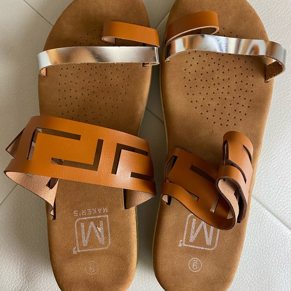 Makers sandals (camel/silver)